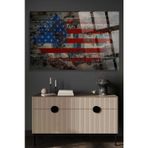 Beta Moda Hub Amerikan Bayrağı Dolar Uv Baskılı Kırılmaz Cam Tablo Ev Ve Ofis Yüksek Çözünürlüklü 4Mm Cam Tablo