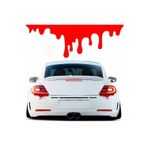 Beta Moda Hub Far Altı Kan Damlası Oto Sticker Kırmızı