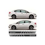 Beta Moda Hub Honda Civic İçin Uyumlu Aksesuar Oto Yan Şerit Sticker
