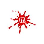 Beta Moda Hub Honda İçin Uyumlu Aksesuar Kan Damlası Tasarım Oto Cam Sticker Kırmızı