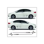 Beta Moda Hub Hyundai I30 İçin Uyumlu Aksesuar Yan Şerit Oto Ritim Sticker