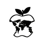 Beta Moda Hub Isırılmış Elma Dünya Haritası Oto Sticker 25 X 30 Cm