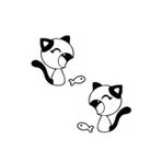 Beta Moda Hub Kedi Ve Balık Oto Sticker 25 X 22 Cm
