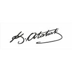 Beta Moda Hub Kemal Atatürk Imzası Oto Sticker Siyah 30*9 Cm