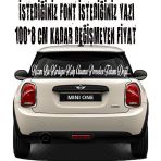 Beta Moda Hub Kişiye Özel Arka Cam Yazıları 100*8 Cm
