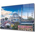 Beta Moda Hub Modern Tablo Istanbul Ortaköy Camii Manzarası Cam Tablo 72X46 Renkli