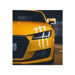 Beta Moda Hub Monster Pençe Far Veya Cam Altı Büyük Oto Sticker Beyaz 33*20 Cm