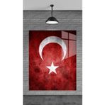 Beta Moda Hub Muhteşem Türk Bayrağı Dekoratif Temperli Cam Üzerine Tablo Sevgilinize Yılbaşı Hediye