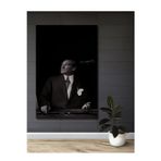 Beta Moda Hub Mustafa Kemal Atatürk İmza Detaylı Siyah Beyaz Görünümlü Ahşap Dekoratif Ev Antre Salon Ofis Tablo