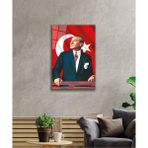 Beta Moda Hub Mustafa Kemal Atatürk Türk Bayrağı Cam Tablo Darbelere Dayanıklı Kırılmaz Temperli