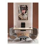 Beta Moda Hub Mustafa Kemal Atatürk Üniformalı Dikey Cam Tablo Modern Ev Ofis Salon Duvar Dekoru Hediyelik Tablo