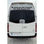 Beta Moda Hub Oto Cam Yazı Sözleri Ticari-Servis-Dolmuş-Panelvan Uzun Sticker Model 42