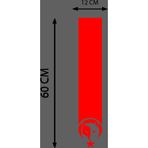 Beta Moda Hub Oto Kaput Şerit Sticker Kurt Ve Ay Yıldız Tasarımlı Kırmızı 12*60 Cm