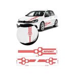 Beta Moda Hub Petek Tasarımlı Marşpiyel Ve Kaput Sticker 3 Parça Kırmızı