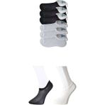 Beta Moda Hub Siyah ve Beyaz Erkek Görünmez Çorap 6 Çift - 40 - 45
