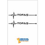 Beta Moda Hub Tofaş Nabız Sticker Siyah 30*8 Cm