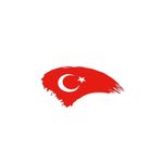 Beta Moda Hub Türk Bayrağı Oto Kapı Cam Kaput Sticker Kırmızı 20 Cm