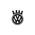 Beta Moda Hub Volkswagen İçin Uyumlu Aksesuar Kral Taçlı Oto Arkası Sticker 19*15 Cm