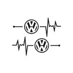 Beta Moda Hub Volkswagen İçin Uyumlu Aksesuar Nabız Sticker 30*12 Cm