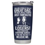 BETHEGIFT Kız Oğlundan Baba için Hediyeler - Babalar Gününde Kızdan, Oğlundan Baba Hediyeleri - Komik Baba Kupası - Baba, En İyi Baba, Yeni Baba, Olması Gereken Baba - Baba Bardak 590 ml