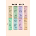 Beticraft Kitap Ayracı, Namaz Ayetleri, 8 Adet Kitap Ayracı Seti, 5 cm x 14,50 Cm, Oval Köşe
