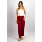 Betimoda Kadın Bol Kesim Bol Paça Rahat Oversize Ince Palazzo Pantolon - Bordo - L - XL