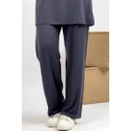 Betimoda Kadın Bol Kesim Bol Paça Rahat Oversize Ince Palazzo Pantolon - Gri - 2XL - 3XL