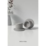 Beton Büyük Tealight Mumluk Şamdan Silikon Kalıp - Dekoratif Tealight Mumluk Kalıbı - Beyaz - Adet