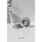 Beton Küçük Tealight Mumluk Şamdan Silikon Kalıp - Dekoratif Tealight Mumluk Kalıbı - Beyaz - Adet