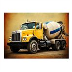 Beton Mikseri Aracı Modern Mdf Tablo 50cmX 70cm