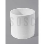 Beton Saksı, Beyaz Silindirik Tasarım, Modern Minimalist Stil, İç Mekan Bitki Saksısı, Dekoratif Beton Çiçek Kabı (Beyaz)