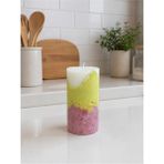 Betonique Stone Beton Kütük Mum 13*7 cm - Gri - Beyaz - Yeşil - Pudra