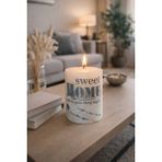 Betonique Stone Beton Kütük Mum 17*12 cm - Beyaz - Gri - 1 Adet