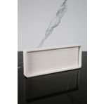 betonmall Dekoratif Sunum Tepsisi Tabağı Beton Sunumluk 10x25 Cm Beyaz