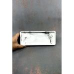 betonmall Mermer Desenli Beton Sunum Tepsisi Dekoratif Sunumluk 25x10 Cm