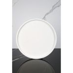 Betonmall Mermer Desenli Sunum Tepsisi Yuvarlak Sunum Tabağı Sunumluk 28 cm - Beyaz