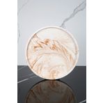 betonmall Mermer Desenli Sunum Tepsisi Yuvarlak Sunum Tabağı Sunumluk 28 Cm