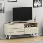 Betroya Leon Modern Tasarımlı Traverten Cordoba Suntalam Malzeme ile 120 cm Genişlik TV Ünitesi - Bej