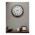 Betsima Mühendislik Royal White Gold 40 Cm Metal Duvar Saati