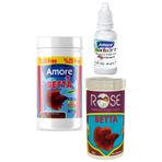 Betta Granules astaksantin 125ml, Rose 100ml Beta Balığı Yemi, Multivitamin