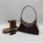 Bette Store Kahverengi Örgü Desen Yumuşak El ve Omuz Çantası - tek ebat - 00Kahverengi