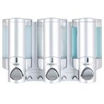 Better Living Aviva 3'lü Duş Dispenseri, 3x330ml, Saten Gümüş