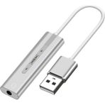 Betty Becky Adet USB 3,5 mm Stereo Jak Kulaklık Ses Adaptör Kablosu Harici Ses Kartı (Yurt Dışından) - Siyah - 20 cm