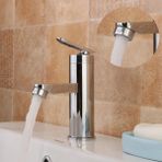 Betty Becky Tapcet Sıcak ve Soğuk Şelale Banyo Havzası Musluk Tek Kulplu Evye Mikser Dokunun Krom - (Yurt Dışından)