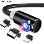 Betty Becky Uslıon Manyetik Mikro USB Kablosu Tip-C Şarj Şarj iPhone 12 Xiaomi Redmi Samsung Huawei Mate 30 20 Pro P20 P10 P9 Honor (Yurt Dışından)