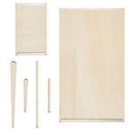 BEUNITONE 6 Adet Ahşap Dokuma Tezgahı Kiti Yeni Başlayanlar için Ahşap Çok El İşi Dokuma Tezgahı Goblen Tezgahı Büyük Çerçeve 25 x 14 cm Yaratıcı DIY Dokuma Sanatı Yetişkinler için Dokuma Severler DIY
