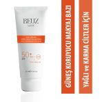 Beuz Sanse SPF50+ 50 ml Yağlı ve Karma Ciltler İçin Çok Yüksek Korumalı Güneş Kremi ve Makyaj Bazı