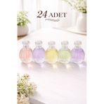 Bev Kitchen 24 ADET Cam Tombul Kolonya Şişesi Süssüz,Düğün,Nikah, Söz Nişan Hediyelik (Uzunluk 8cm)