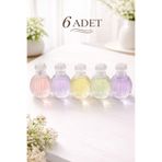 Bev Kitchen 6 ADET Cam Tombul Kolonya Şişesi Süssüz,Düğün,Nikah, Söz Nişan Hediyelik (Uzunluk 8cm)