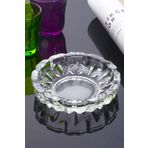 Bev Kitchen Cam Kristal Lüks Küllük - Kül Tablası - Yuvarlak Kül Tabağı-12 * 12 * 2,5 şeffaf